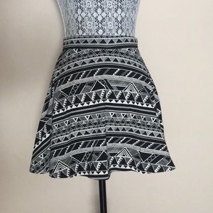 Pink Black & Cream Skater Skirt (S)